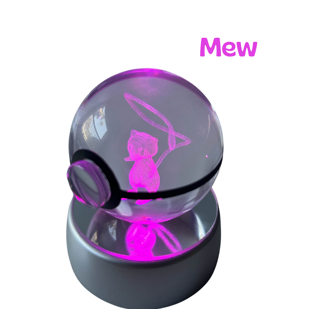 Crystal Pokeball Pikachu Gengar Mew