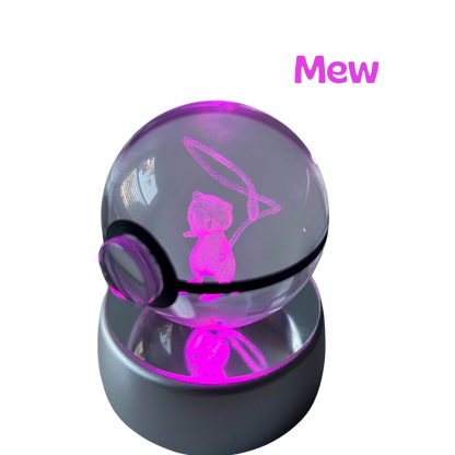 Crystal Pokeball Pikachu Gengar Mew