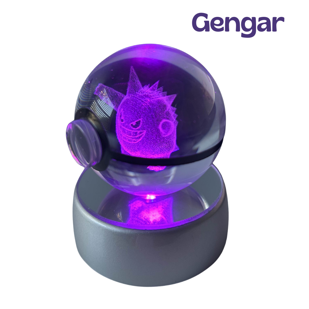 Crystal Pokeball Pikachu Gengar Mew